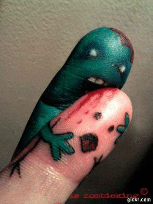 Zombie Finger Paint