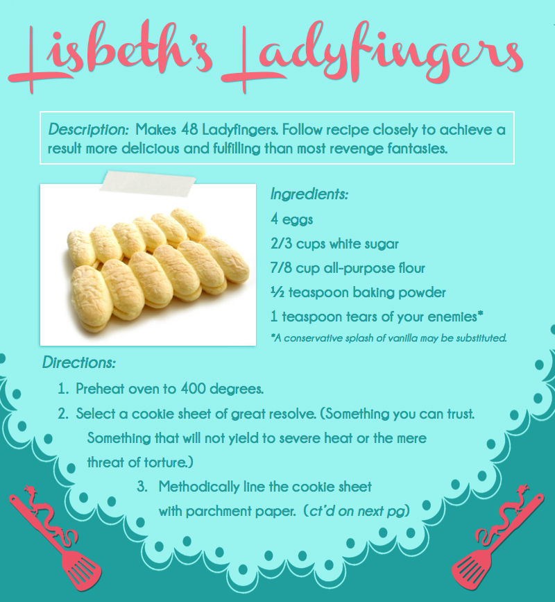 Lisbeth Cookbook Ladyfingers Recipe 1
