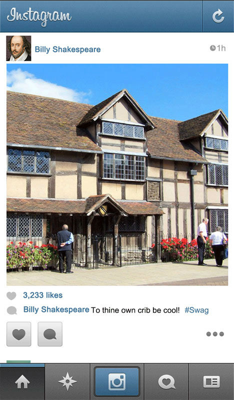 Shakespeare House Instagram