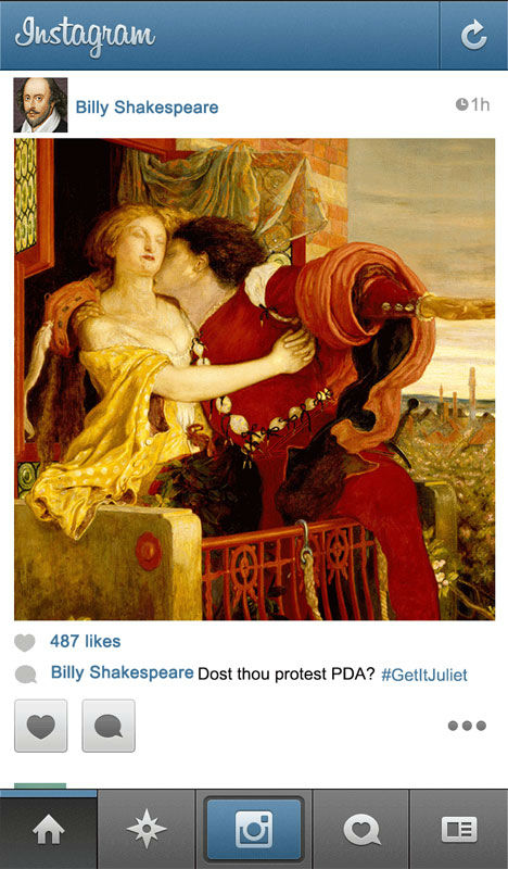 Shakespeare Instagram Juliet