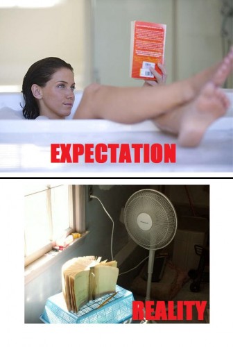 Reading-While-Bathing-Expectation-Vs.-Reality