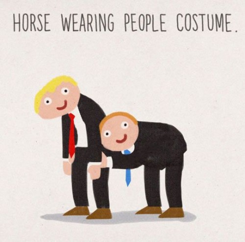 Horse Wearing People Costume